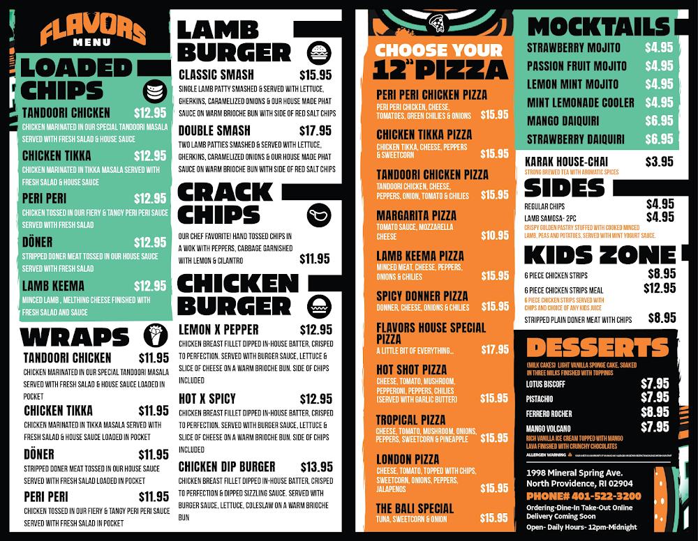 Flavors Halal Restaurant Menu image 1