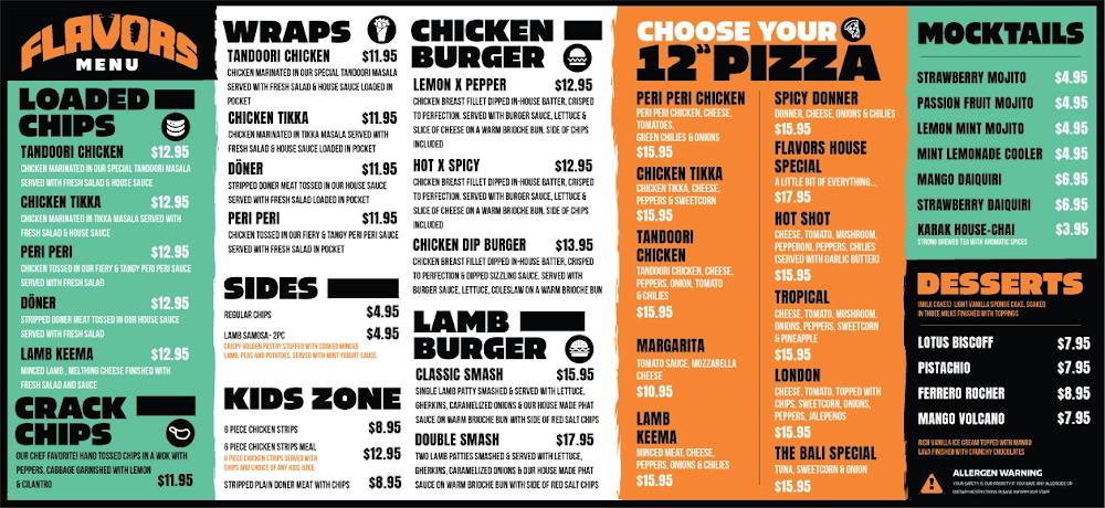 Flavors Halal Restaurant Menu image 3